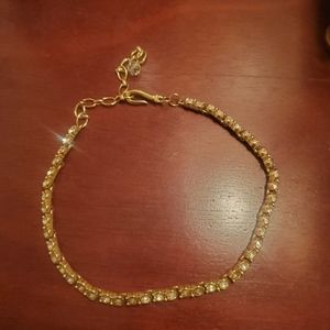Swarovski gold plated clear crystal choker necklac